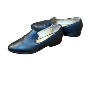 Nisolo Black Everyday Slip On Smoking Loafer Group Certified Leather Size 7.5